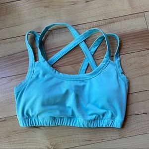Kiava Mint Green/Blue High Endurance Sports Bra